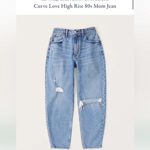 Curve Love 80s high rise jeans Abercrombie worn 1x medium wash size 10/30